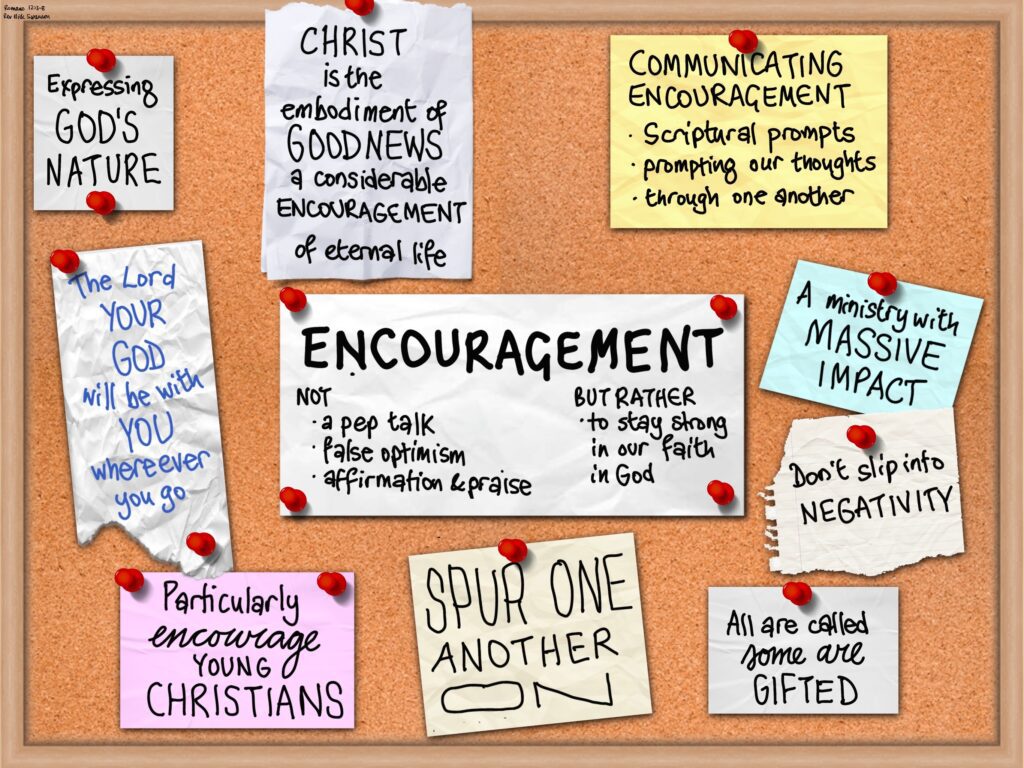Encouragement - a sermon sketchnote